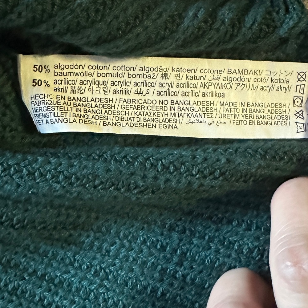 Zara boys size 8 shaker knit crew new raised print sweater - Picture 5 of 5